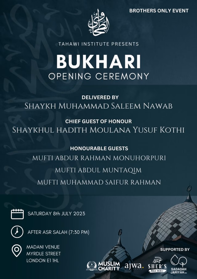Bukhari Iftitaah 2023 poster